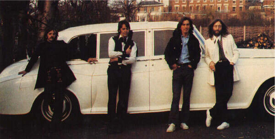 Here is John Lennon's 1965 RollsRoyce Phantom V with the Beatles before 